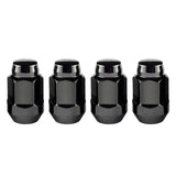 McGard 64015 FITS: Hex Lug Nut (Cone Seat Bulge Style) M12X1.5 / 3/4 Hex / 1.45in. Length (4-Pack) Black Lug Nuts