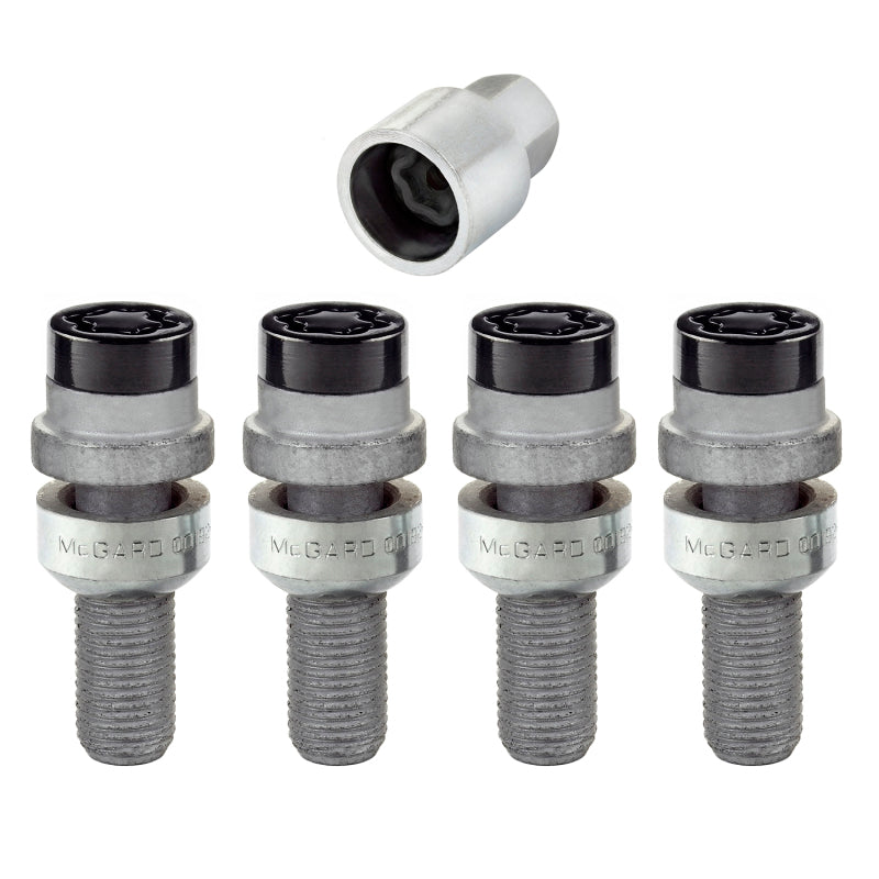 McGard 28320 FITS: Wheel Lock Bolt Set 4pk. (Radius Seat) M14X1.5 / 17mm Hex / 28.2mm Shank Length Black Wheel Bolts