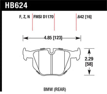 Load image into Gallery viewer, Hawk Performance HB624F.642 FITS: Hawk 06 BMW 330i/330xi / 07-09 335i / 07-08 335xi / 09 335d / 08-09 328i HPS Street Rear Brake Pads Brake Pads Performance