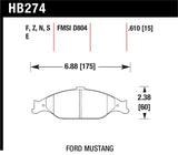 Hawk 99-04 Ford Mustang Base/GT Performance Ceramic Street Front Brake Pads