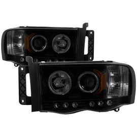 SPYDER 5078384 FITS: Dodge Ram 1500 02-05 03-05 Projector Headlights LED Halo LED Blk Smke PRO-YD-DR02-HL-BSM Headlights