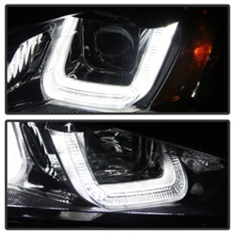 SPYDER 5080578 FITS: Volkswagen Golf VII 14-16 Projector Headlights DRL LED Blk Stripe Blk PRO-YD-VG15-BLK-DRL-BK Headlights