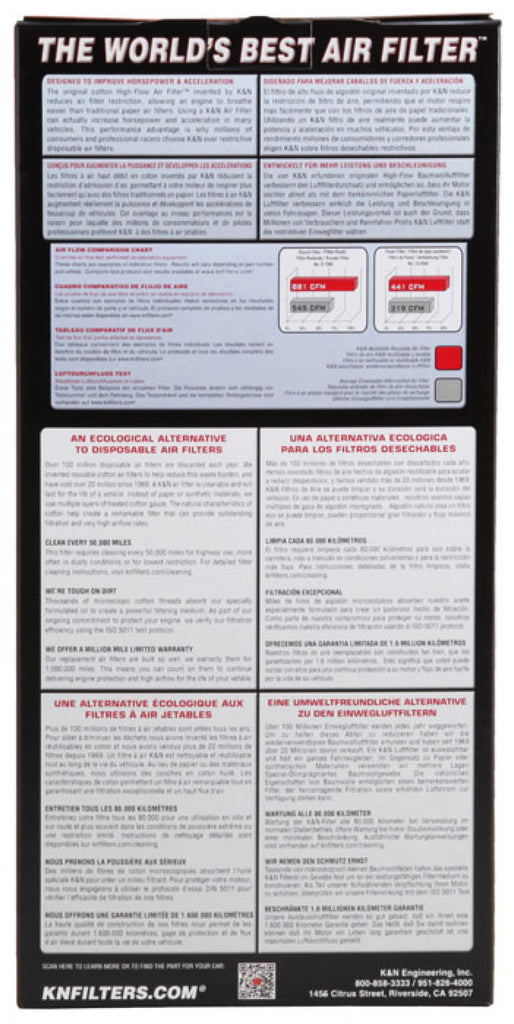 K&N Engineering 33-3142 FITS:K&N 2019 Mercedes Benz E350 L4-2.0L F/I Replacement Drop In Air Filter Air Filters Drop In