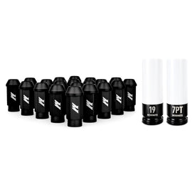 Mishimoto MMLG-125-20LBK FITS: Aluminum Locking Lug Nuts M12x1.25 20pc Set Black Lug Nuts