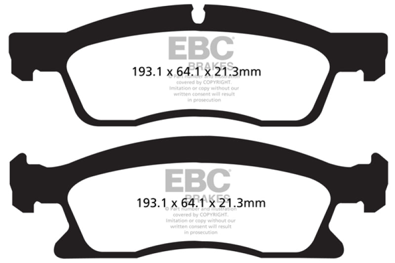 EBC DP62136 FITS: 13+ Dodge Durango 5.7 Greenstuff Front Brake Pads Brake Pads Performance