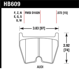 Hawk Performance HB609Z.572 FITS: Ceramic Street Brake Pads Brake Pads Performance