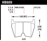 Hawk Performance HB609Z.572 FITS: Ceramic Street Brake Pads Brake Pads Performance