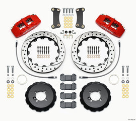 Wilwood 140-13062-DR FITS: Dynapro 6 Front Hat Kit 12.88in Drilled Red 2002-Up Mini Cooper w/ Lines Big Brake Kits