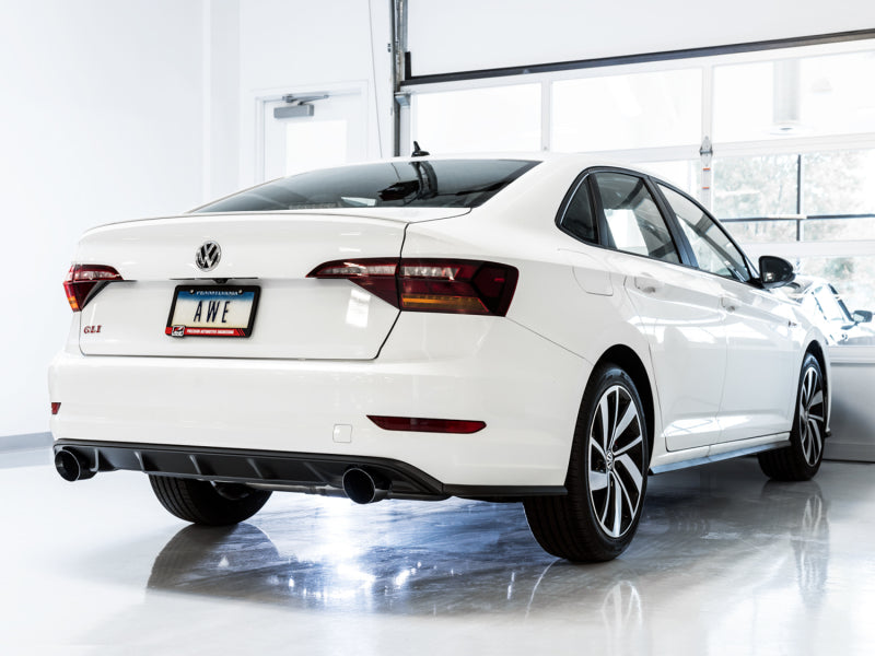 AWE Tuning 3020-23036 FITS: 18-21 Volkswagen Jetta GLI Mk7 Track Edition Exhaust Diamond Black Tips (Fits OEM DP) Catback