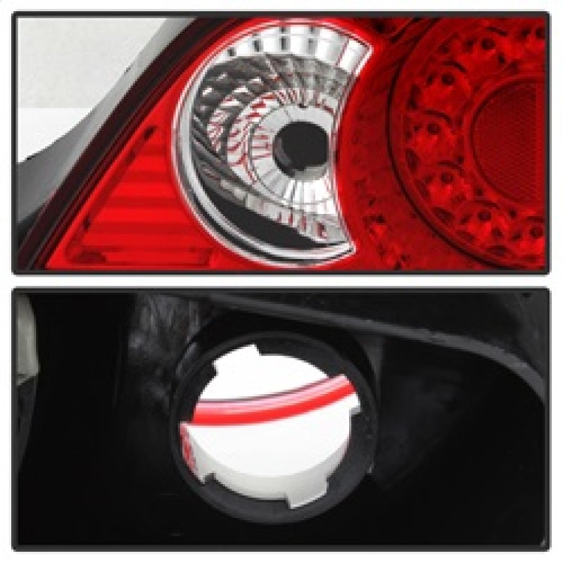 SPYDER 5000385 FITS: Acura RSX 02-04 LED Tail Lights Red Clear ALT-YD-ARSX02-LED-RC Tail Lights