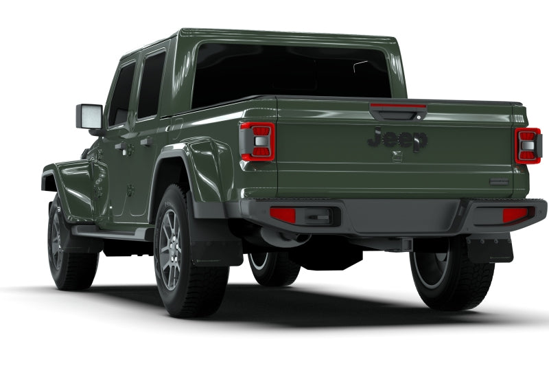 Rally Armor MF104-BLK-GRY FITS: 19-24 Jeep JT Gladiator (Mojave/Rubicon) Black Mud Flap w/Grey Logo Mud Flaps
