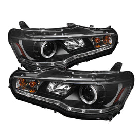 SPYDER 5042231 FITS: Mitsubishi Lancer/EVO-10 08-14 Projector Xenon/HID- LED Halo DRL Blk PRO-YD-ML08-HID-DRL-BK Headlights
