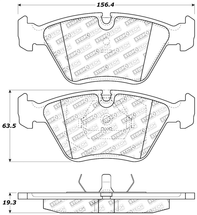 Stoptech 309.03940 FITS:StopTech 95-99 BMW M3 / 01-07 M3 E46 / 89-93 M5 / 98-02 Z3 M series / 93-95 530 Front Brake Pads Brake Pads Performance