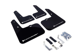 Rally Armor MF24-UR-BLK/WH FITS: 12-18 Hyundai Veloster Black UR Mud Flap w/ White Logo Mud Flaps