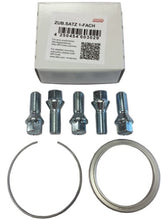 Load image into Gallery viewer, BBS 09.31.138 FITS: PFS KIT Audi / VW Includes 82mm OD 57mm ID Ring / 82mm Clip / Lug Bolts Wheel Spacers &amp; Adapters