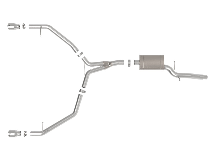 aFe 49-36437-P FITS:afe MACH Force-Xp 13-16 Audi Allroad L4 SS Axle-Back Exhaust w/ Polished Tips Axle Back