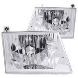 ANZO 111026 FITS: 1992-2006 Ford Econoline Crystal Headlights Chrome Headlights