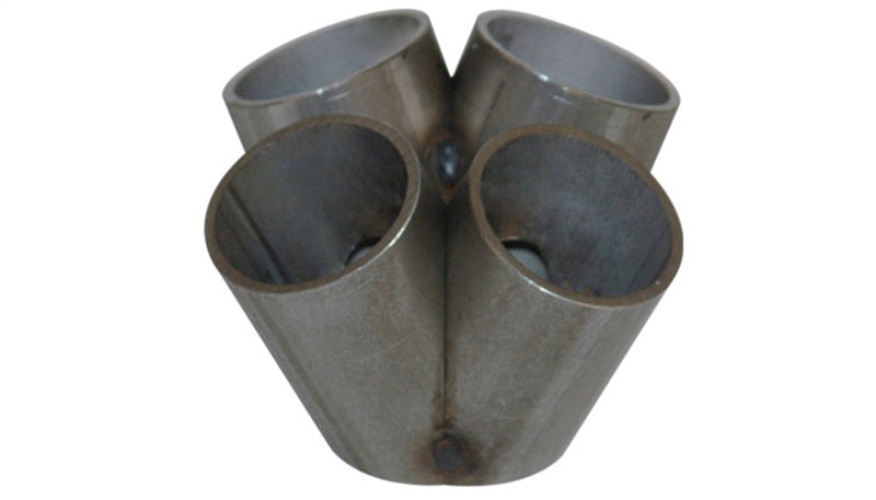 Vibrant 2451 FITS: 4 into 1 SS Turbo Mani Collector for T3 T3/T4 in Flange 48mm Pipe OD 3in tall 72mmx48mm out Merge Collectors