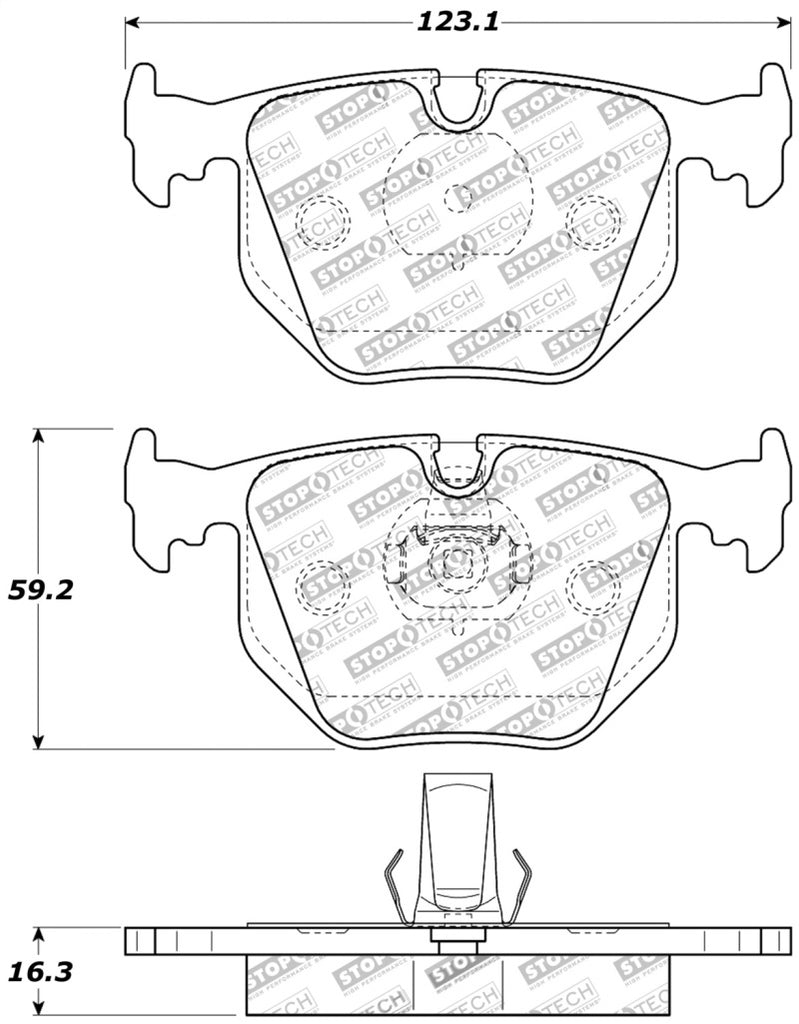 Stoptech 309.06830 FITS:StopTech Performance 01-07 BMW M3 E46 / 00-04 M5 / 04-09 X3 / 00-06 X5 / 1/06-09 Z4 / 9/00-07 330 / Brake Pads Performance