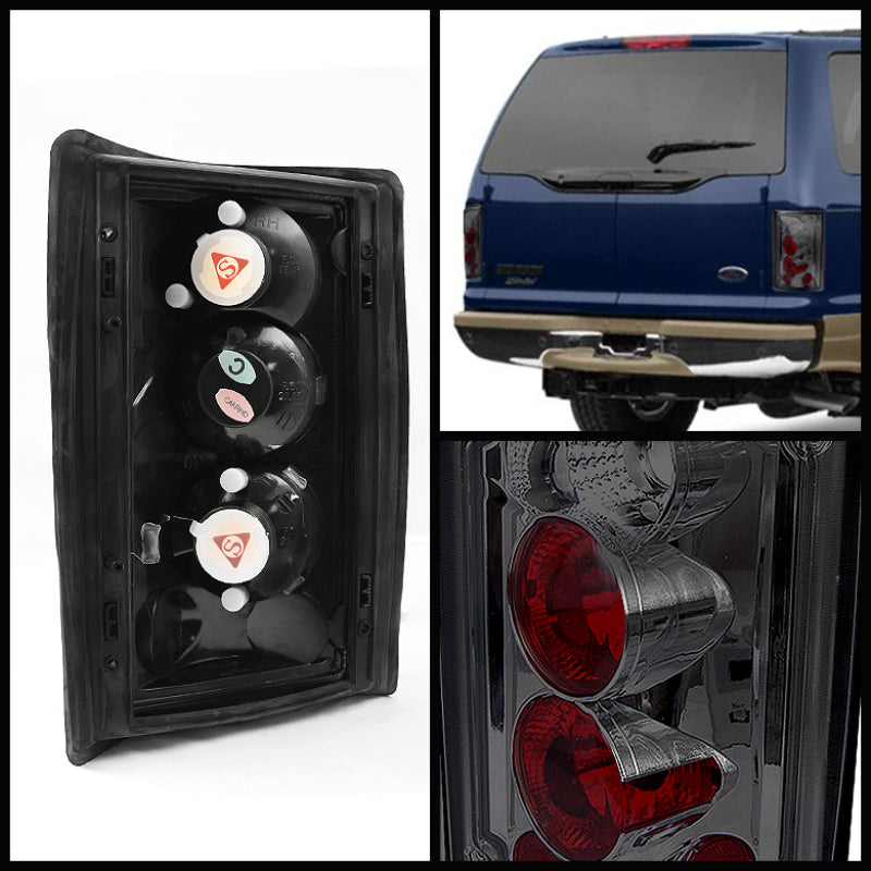 SPYDER 5002945 FITS: Ford Excursion 00-06/Econoline 150/250/350/450/550 95-06 Euro Tail Lights Smk ALT-YD-FEC00-SM Tail Lights