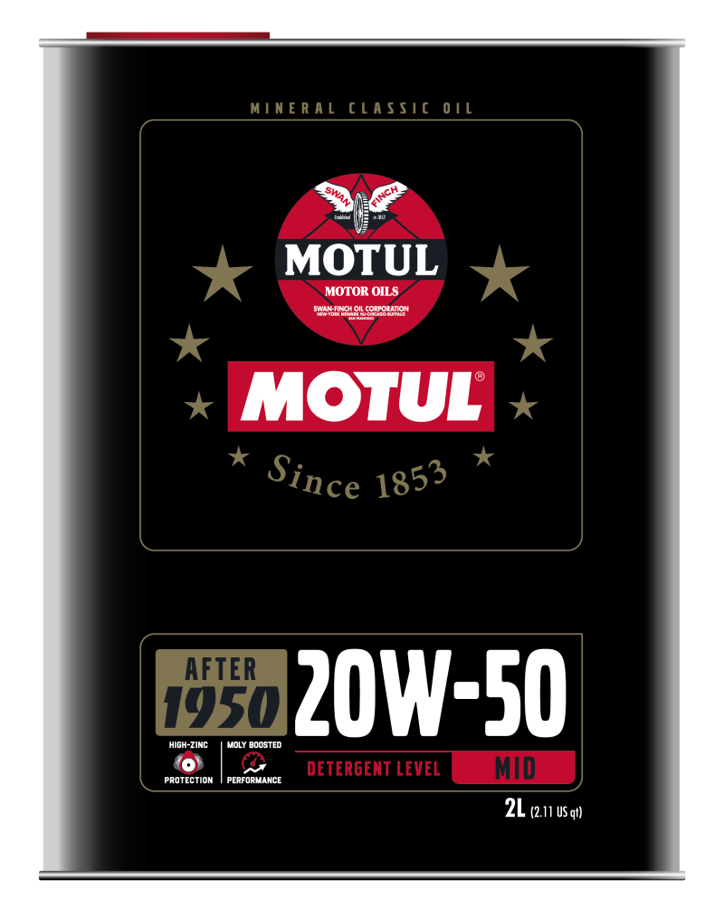 Motul 110621 FITS: 20W50 Classic Performance Oil 10x2L Motor Oils