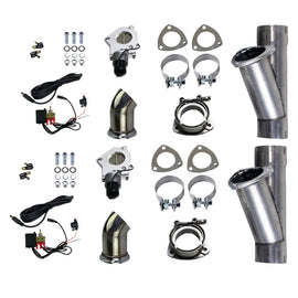 Granatelli Motor Sports 303522D FITS:Granatelli 2.25in Alum Mild Steel Electronic Dual Slip Fit Exhaust Cutout w/Band Clamps Exhaust Cutouts