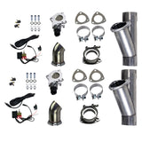 Granatelli Motor Sports 303522D FITS:Granatelli 2.25in Alum Mild Steel Electronic Dual Slip Fit Exhaust Cutout w/Band Clamps Exhaust Cutouts