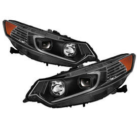 SPYDER 9042218 FITS:xTune 09-14 Acura TSX Projector Headlights Light Bar DRL Black (PRO-JH-ATSX09-LB-BK) Headlights