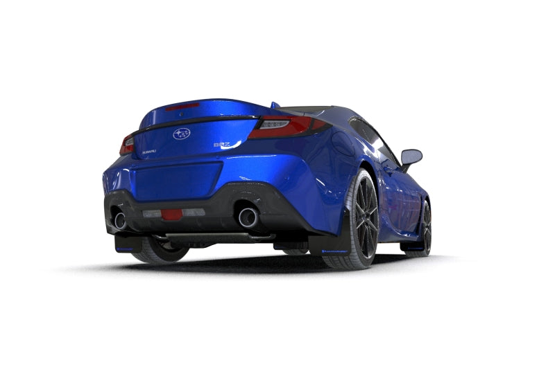 Rally Armor MF99-UR-BLK-BL FITS: 22-25 Subaru BRZ / Toyota GR86 Black UR Mud Flap w/Blue Logo Mud Flaps