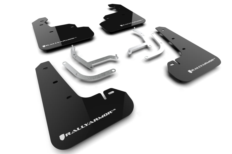 Rally Armor MF105-UR-BLK-WH FITS: 24-25 Subaru Impreza Black UR Mud Flap w/ White Logo Mud Flaps