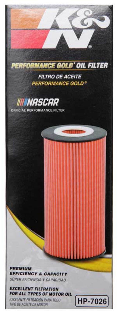 K&N Engineering HP-7026 FITS:K&N Performance Oil Filter for 14-17 Dodge Durango 3.6L / 14-17 Jeep Grand Cherokee 3.6L Oil Filters