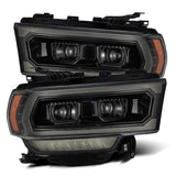 AlphaRex 880549 FITS: 19-21 Ram 2500 LUXX LED Proj Headlights Plank Style Alpha Blk w/Activ Light/Seq Signal/DRL Headlights