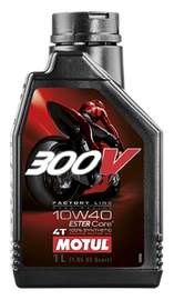 Motul 104118 FITS: 1L Synthetic-ester Oil 300V Factory Line Road Racing 10W40 Motor Oils