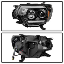 Load image into Gallery viewer, SPYDER 5081711 FITS: Toyota Tacoma 12-15 Projector Headlights Light Bar DRL Black PRO-YD-TT12-LBDRL-BK Headlights