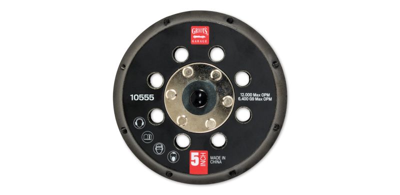 Griots Garage 10555 FITS: 5in Vented Orbital Backing Plate (G9) Tools