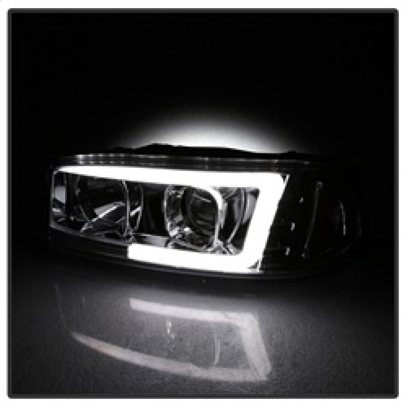 SPYDER 5084620 FITS: GMC Sierra 1500/2500/3500 99-06 V2 Projector Headlights DRL Chrome PRO-YD-CDE00V2-LB-C Headlights