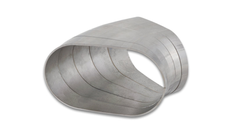 Vibrant 13575 FITS: Horizontal 304 SS Nominal 3 in. Oval / 3.75 in. Centerline Radius, 9 degree/cut -Set of 5 Steel Tubing