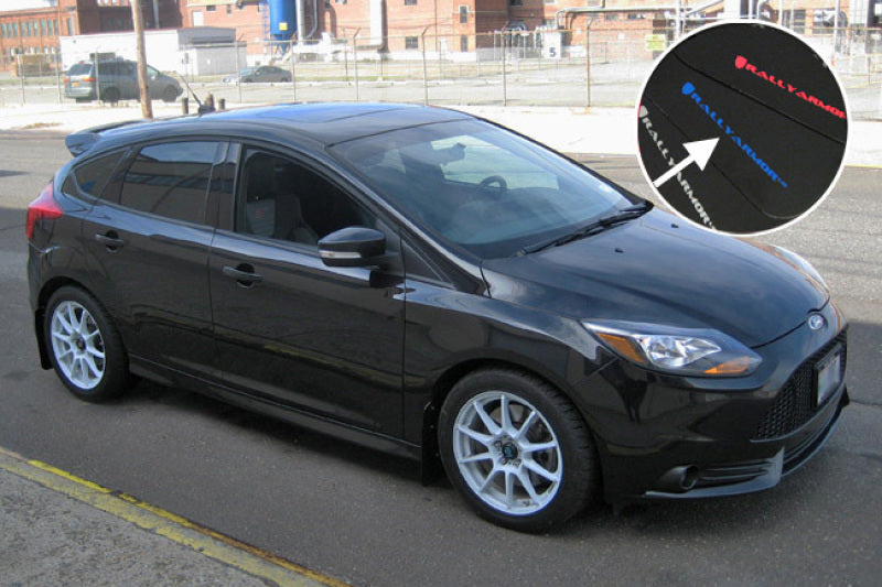 Rally Armor MF27-UR-BLK/BL FITS: 12-19 Ford Focus ST / 16-19 RS Black Mud Flap w/Blue Logo Mud Flaps