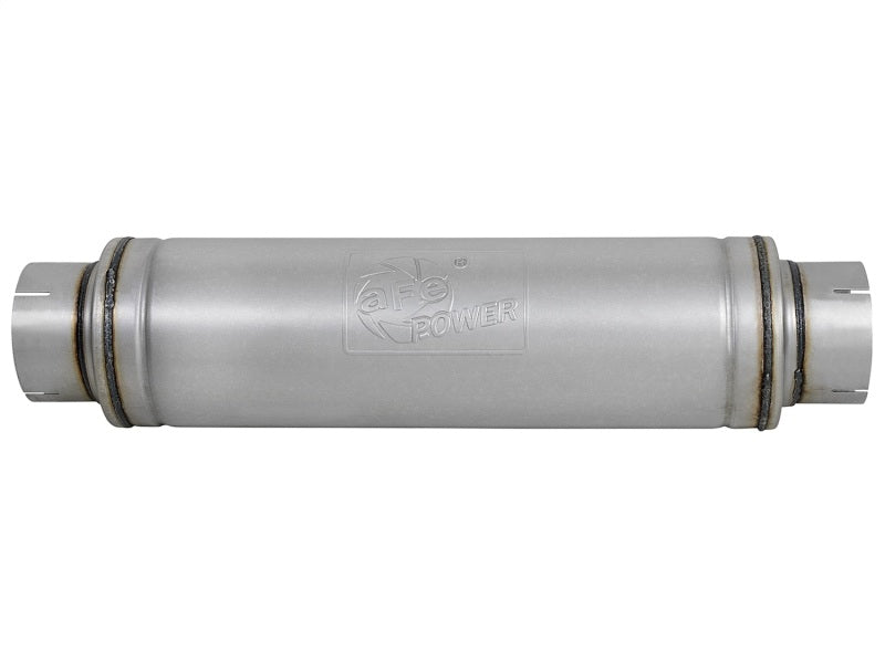 aFe 49M00023 FITS: ATLAS Aluminized Steel Muffler 5in Center/Center 24in L x 7in Diameter Round Body Muffler