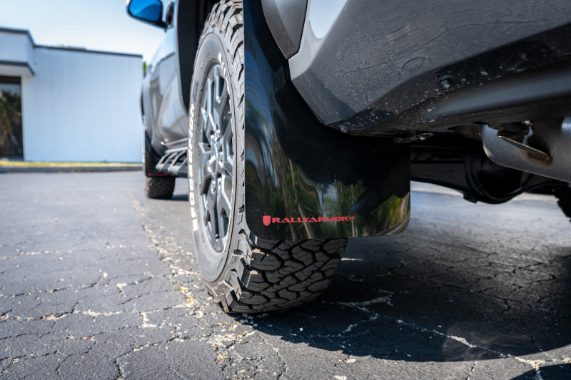 Rally Armor MF148-UR-BLK-MBK FITS: 2025+ Toyota 4Runner Black UR Mud Flap w/ Metallic Black Logo Mud Flaps