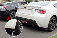 Load image into Gallery viewer, Rally Armor MF23-UR-BLK/WH FITS: 13-17 Subaru BRZ/Toyota FR-S Black UR Mud Flap w/White Logo Mud Flaps