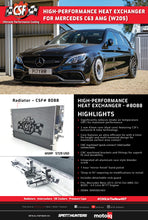Load image into Gallery viewer, CSF 8088 FITS: 2015+ Mercedes Benz C63 AMG (W205) Front Mount Heat Exchanger w/Rock Guard Radiators