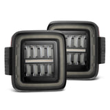 AlphaRex 602010 FITS: 18-23 Jeep Wrangler JL NOVA Prismatic LED Taillights Alpha-Black Tail Lights