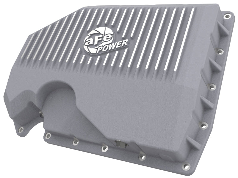 aFe 46-71240A FITS: 05-19 VW 1.8L/2.0L w/o Oil Sensor Engine Oil Pan Raw POWER Street Series w/ Machined Fins Diff Covers