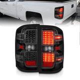 ANZO 311423 FITS: 15-19 Chevy Silverado 2500HD/3500HD (Factory Halogen Only) LED Tail Lights Black w/Clear Lens Tail Lights