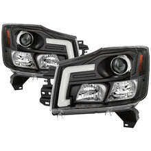Load image into Gallery viewer, SPYDER 5085504 FITS: 04-15 Nissan Titan / 04-07 Nissan Armada V2 Projector Headlights Black PRO-YD-NTI04-DRL-BK Headlights