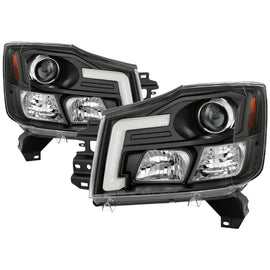 SPYDER 5085504 FITS: 04-15 Nissan Titan / 04-07 Nissan Armada V2 Projector Headlights Black PRO-YD-NTI04-DRL-BK Headlights