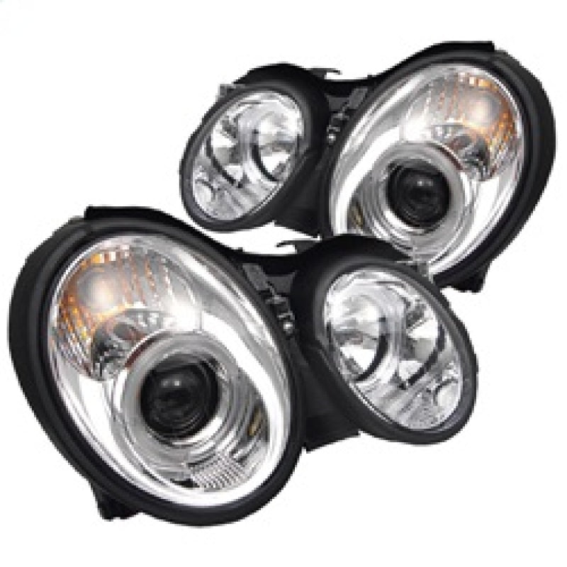 SPYDER 5011183 FITS: Mercedes Benz CLK 98-02 Projector Headlights Halogen Model- LED Halo Chrm PRO-YD-MBCLK98-HL-C Headlights
