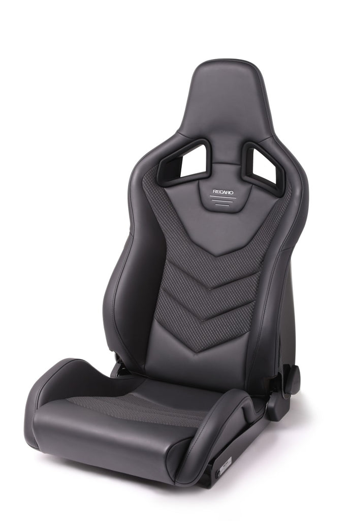 Recaro 410.1GT.3167 FITS: Sportster GT Driver Seat Black Leather/Carbon Weave Reclineable Seats