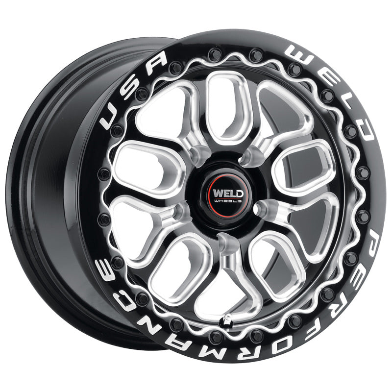 Weld S907B0063P50 FITS: S907 15X10 Laguna Beadlock 5X120.7 ET50 BS7.50 Gloss Black MIL Dia 78.1 Wheels Cast